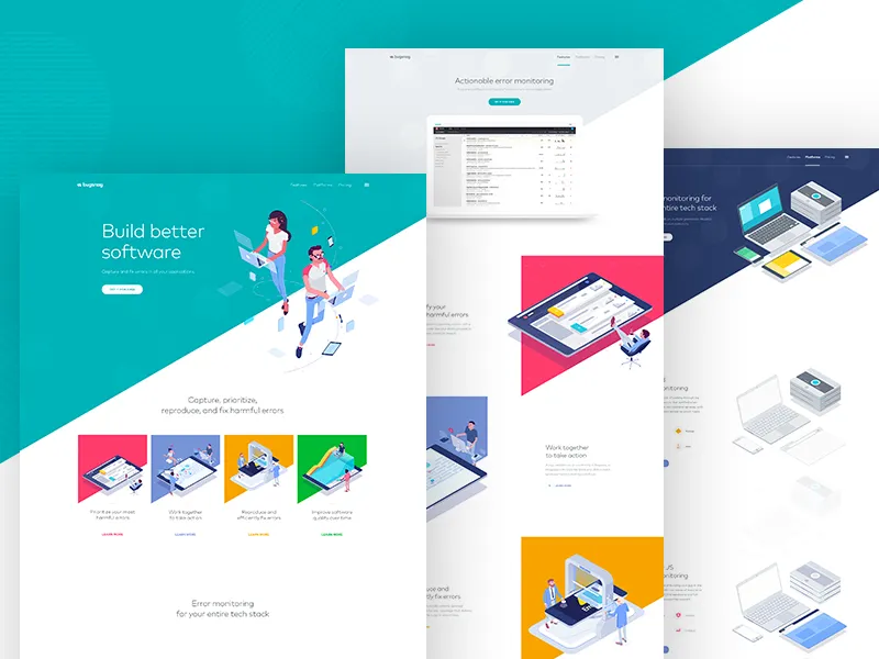 Bugsnag website design